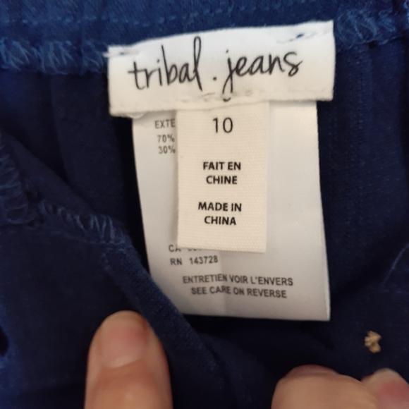 Ladies 3/4 wide leg pants by Tribal...Navy..Size 10 - Picture 5 of 7